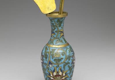 图片[2]-Copper vase in cloisonne enamels, Qing dynasty (1644-1911)-China Archive